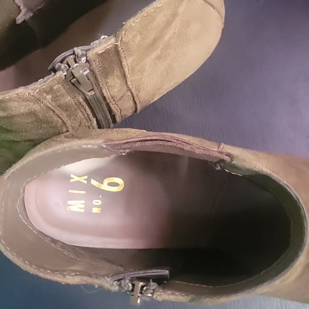 Mix No 6 SUEDE FEEL VINCEE WESTERN STYLE BOOTIES - Picture 6 of 8